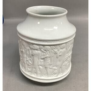 Porzellan KPM Bavaria Germany White Bisque Porcelain Flower Vase - 1970’s